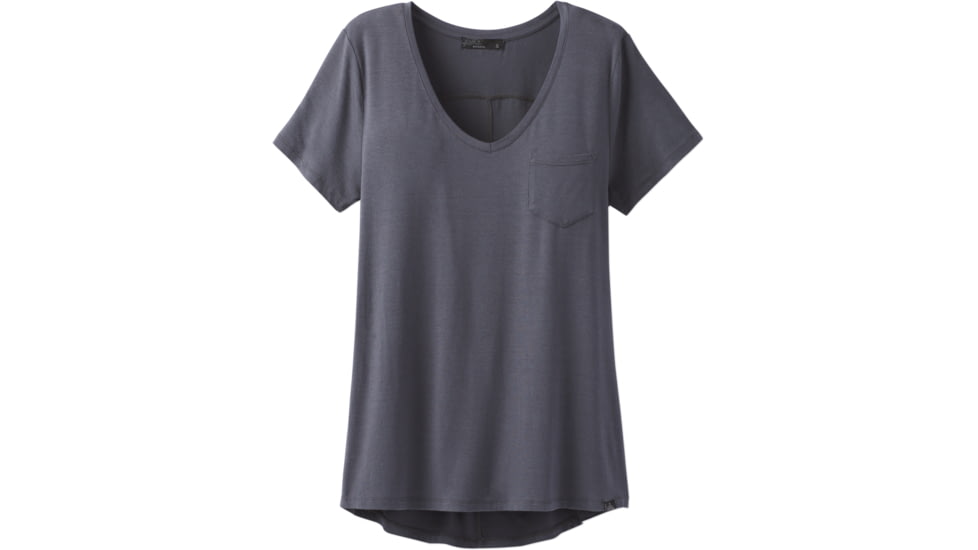 prAna Foundation Short Sleeve V-Neck Top - Women's-Coal-Medium