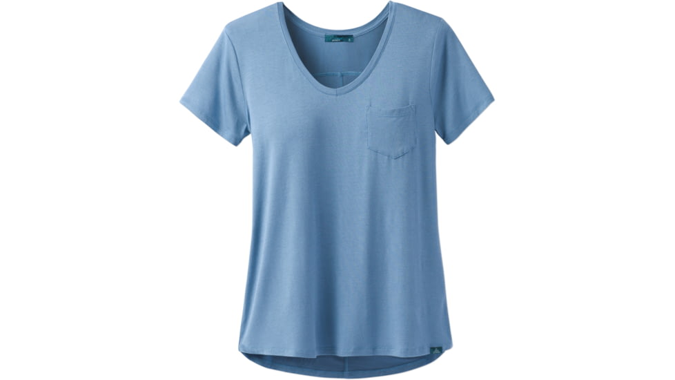 prAna Foundation Short Sleeve V-Neck Top - Women's-Dusky Skies-Large