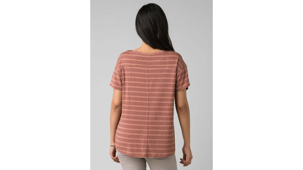 prAna Foundation Slouch Top - Womens, Vino Heather Stripe, Medium, W11202004-VIHS-M