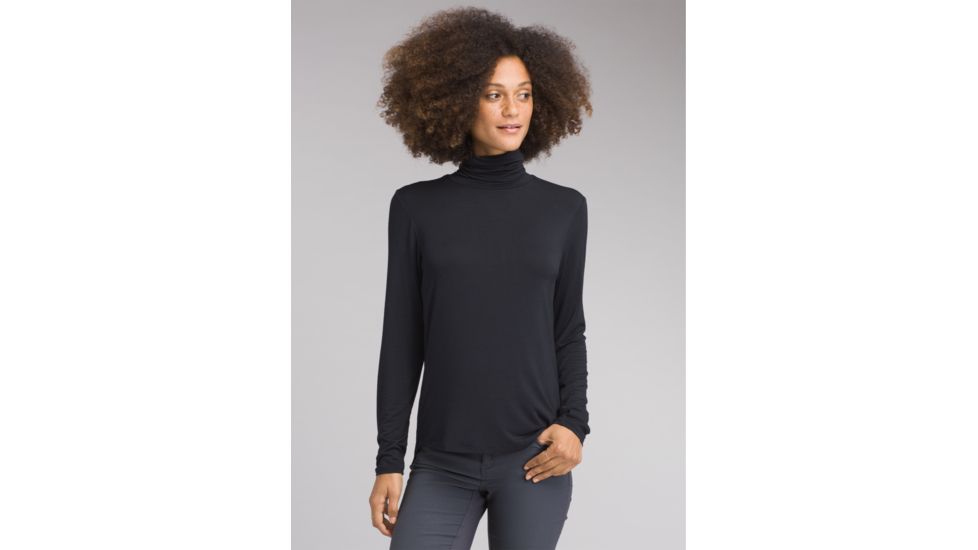 prAna Foundation Turtleneck Shirt - Women's, Black, Large, W23180527-BLK-L