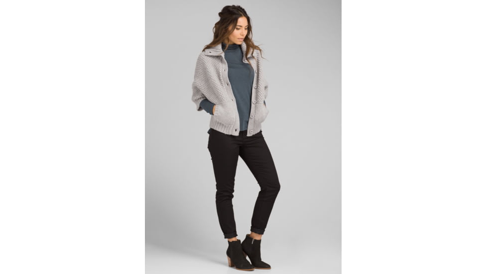 prAna Foundation Turtleneck Shirt - Womens, Grey Blue Heather, Extra Small, W23180527-GBHT-XS