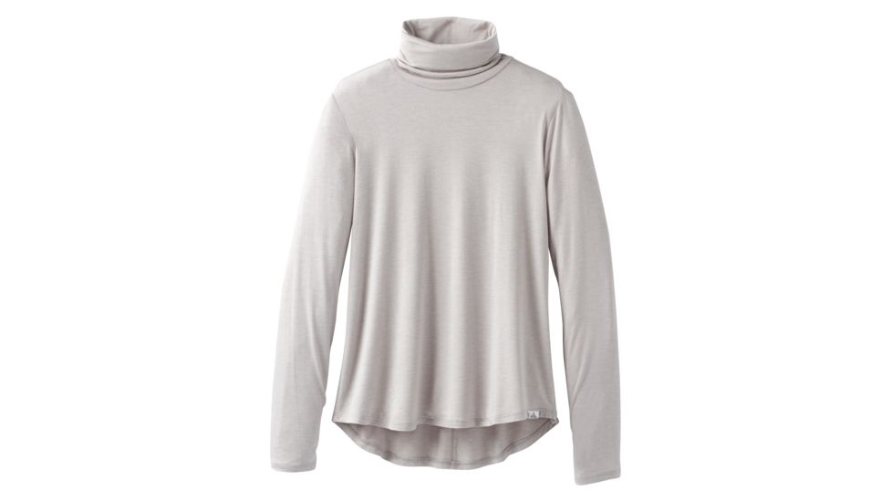 prAna Foundation Turtleneck Shirt - Womens, Light Grey Heather, Small, W23180527-LGHT-S