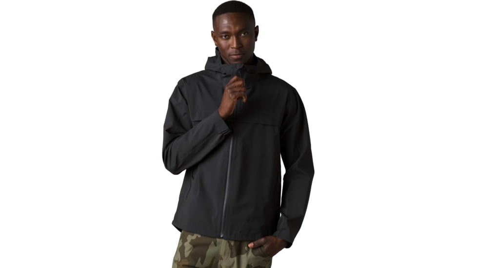 prAna Friction Rain Jacket - Mens, Black, L, 1967841-001-L