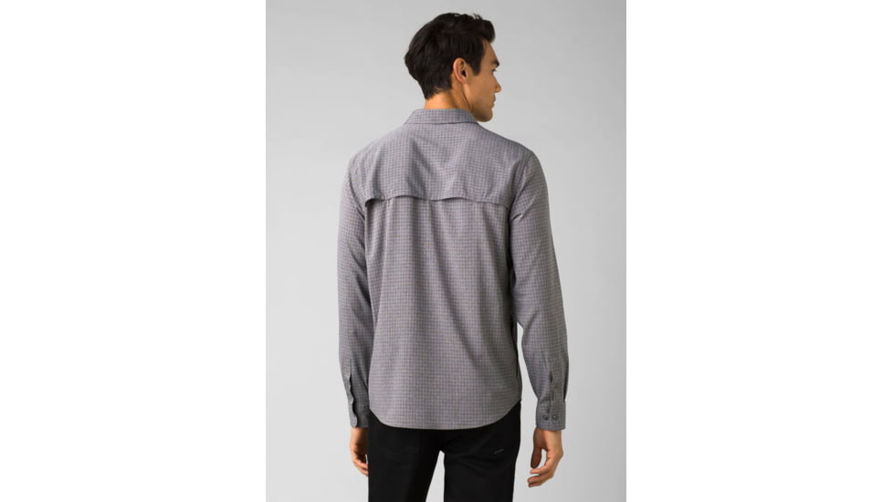 prAna Garvan Long Sleeve Shirt - Mens, Charcoal, Extra Large, 1965681-020-ST-XL