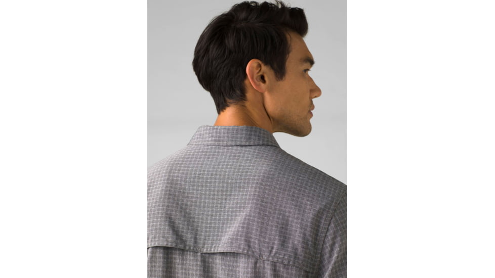 prAna Garvan Long Sleeve Shirt - Mens, Charcoal, Extra Large, 1965681-020-ST-XL