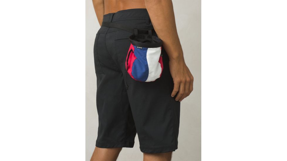 Prana Geo Chalk Bag with Belt, One Size, Red White Blue, U6GEOS111-RWB-O/S