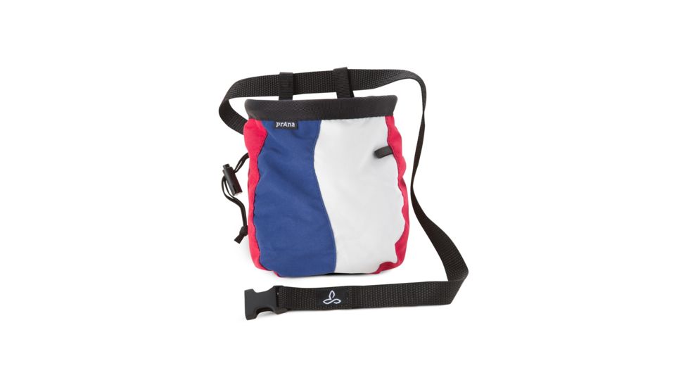 prAna Geo Chalk Bag with Belt, One Size, Red White Blue, U6GEOS111-RWB-O/S