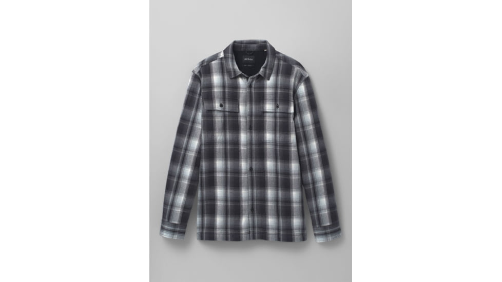 prAna Glover Park Lined Flannel, Black, XLarge, 1964501-001-ST-XL
