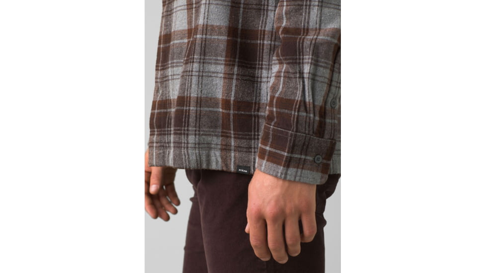 prAna Glover Park Lined Flannel - Mens, Flint Heather, Medium, 1964501-020-ST-M