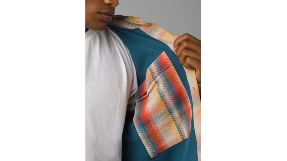 prAna Glover Park Lined Flannel, Stone, XLarge, 1964501-250-ST-XL