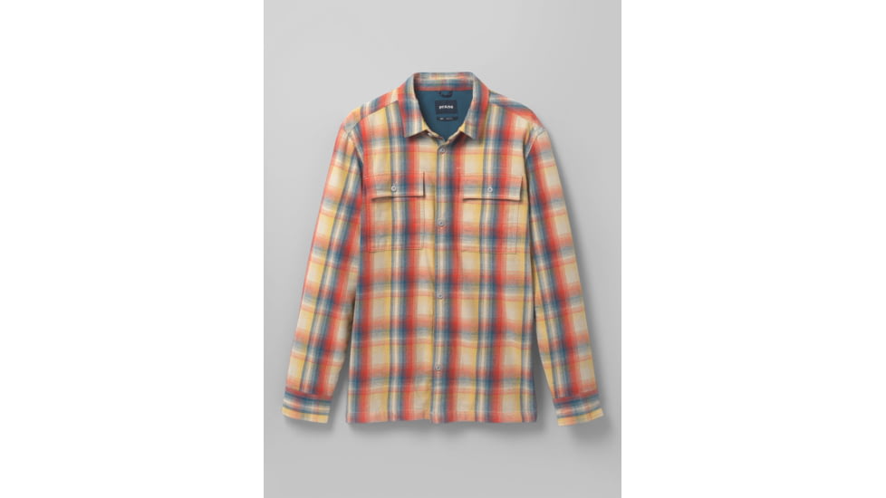 prAna Glover Park Lined Flannel, Stone, XLarge, 1964501-250-ST-XL