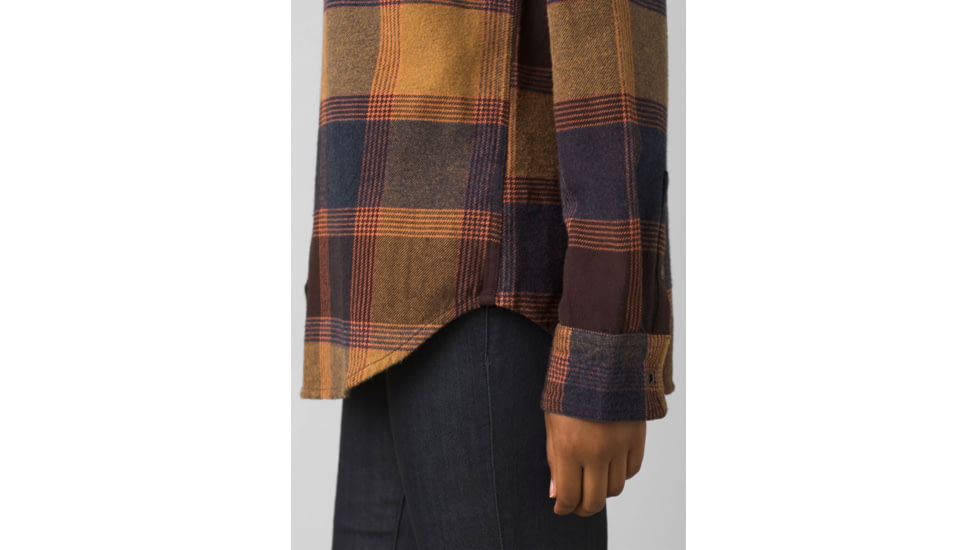 prAna Golden Canyon Flannel - Women's, Small, Antique Bronze, 1967041-200-S