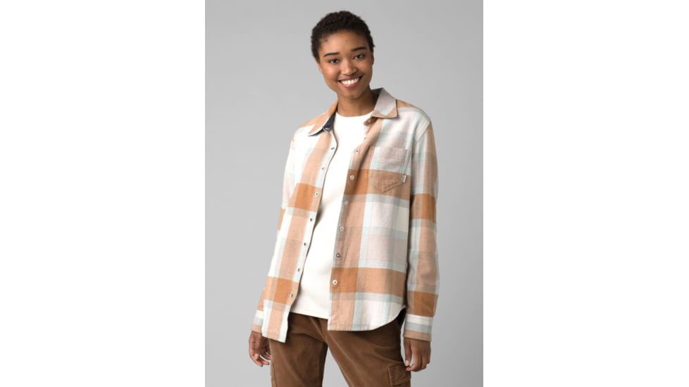 prAna Golden Canyon Flannel - Women's, Large, Snowflake, 1967041-100-L