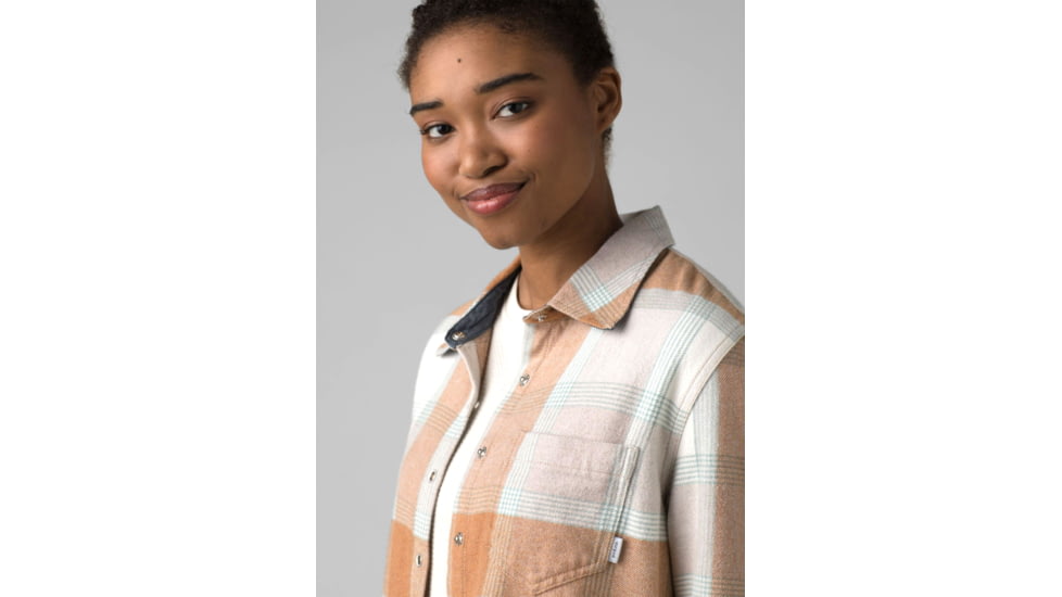 prAna Golden Canyon Flannel - Women's, Large, Snowflake, 1967041-100-L