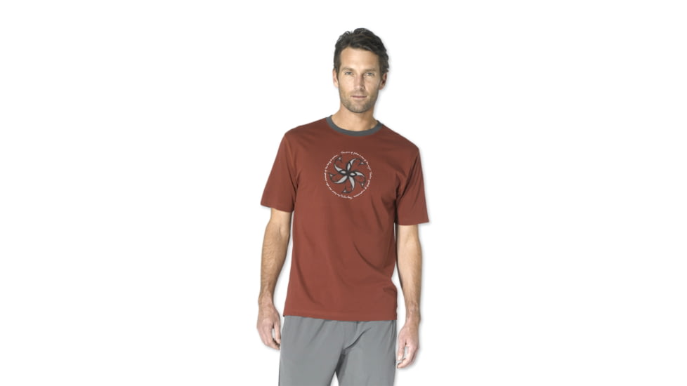 prAna Golden Fish Dri Balance T - Mens-Brick-Medium