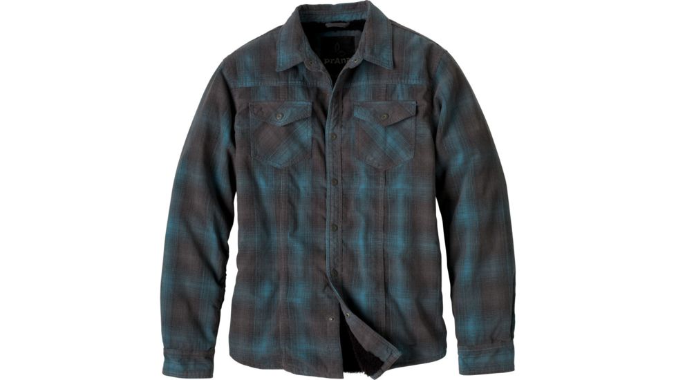 prAna Gomez Corduroy Shirt - Men's-Gravel Plaid-Medium