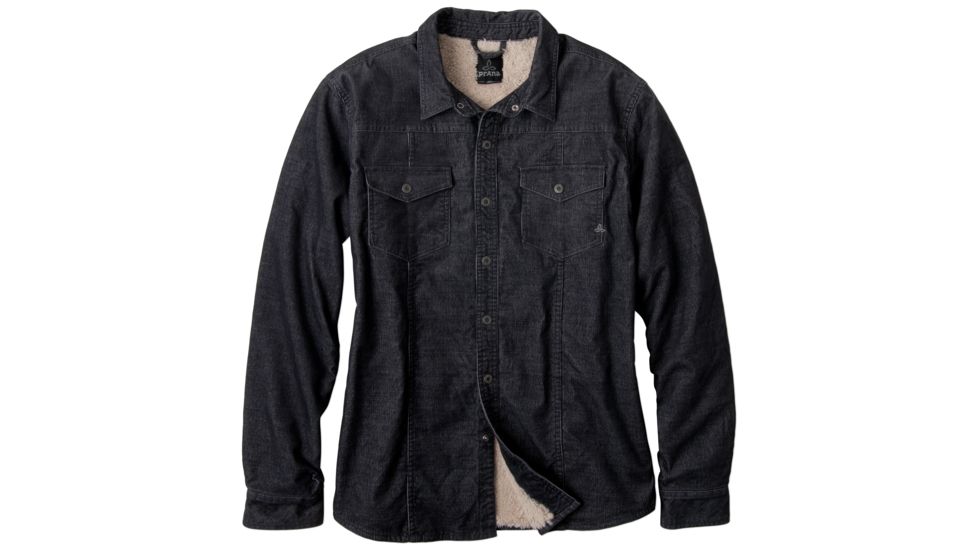 prAna Gomez Corduroy Shirt - Men's-Charcoal-Small