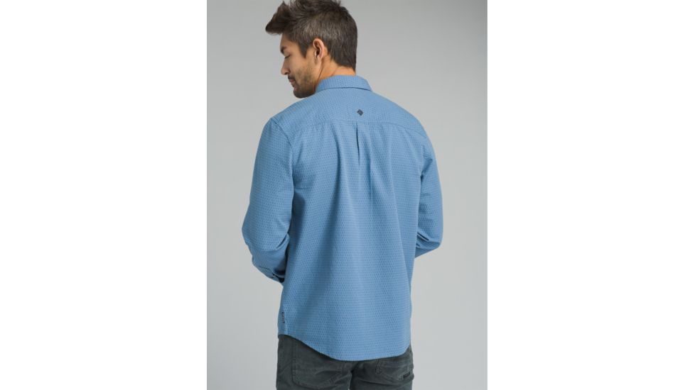 prAna Graden Long Sleeve Shirt - Mens, Steel Blue, Medium, M23180498-STBL-M