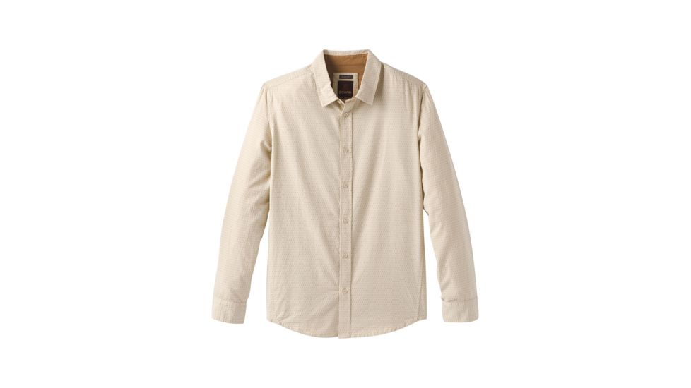 prAna Graden Long Sleeve Shirt - Men's, Stone, Medium, M23180498-STN-M