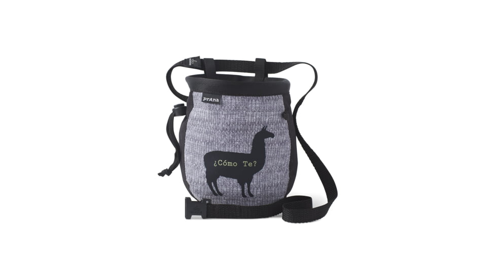 prAna Graphic Chalk Bag with Belt, Black Llama, One Size, U61171807-BKLL-O/S