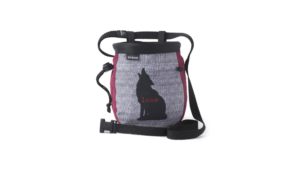 prAna Graphic Chalk Bag with Belt, Lone Wolf, One Size, U61171807-LOWF-O/S