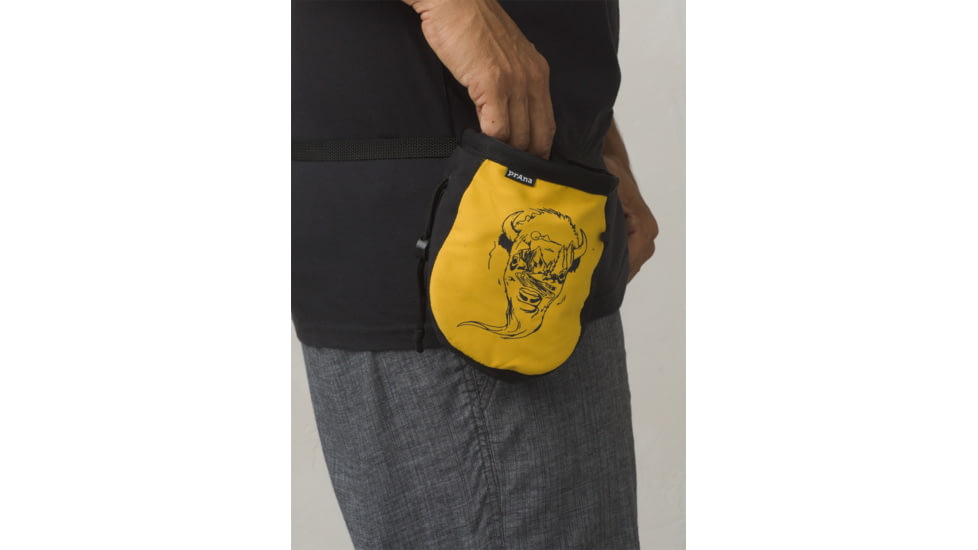 Prana Graphic Chalk Bag with Belt, One Size, Golden Barrel, U61171807-GLBA-O/S