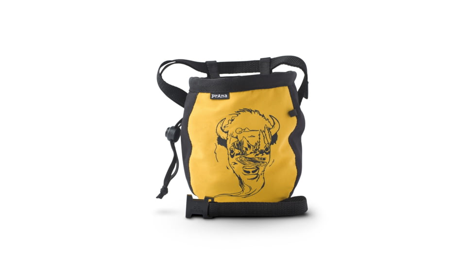prAna Graphic Chalk Bag with Belt, Golden Barrel, One Size, U61171807-GLBA-O/S