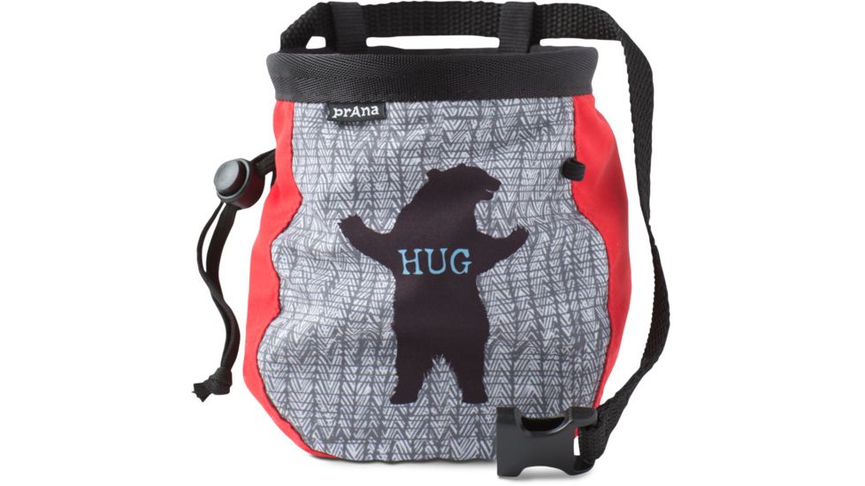 prAna Graphic Chalk Bag with Belt - Unisex, Charcoal Bear Hug, One Size, U61171807-CCBH-O/S