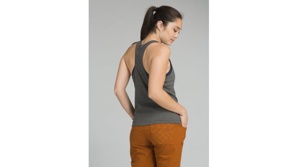 prAna Graphic Tank - Womens, Charcoal Heather, Large, W11170152-CCHT-L