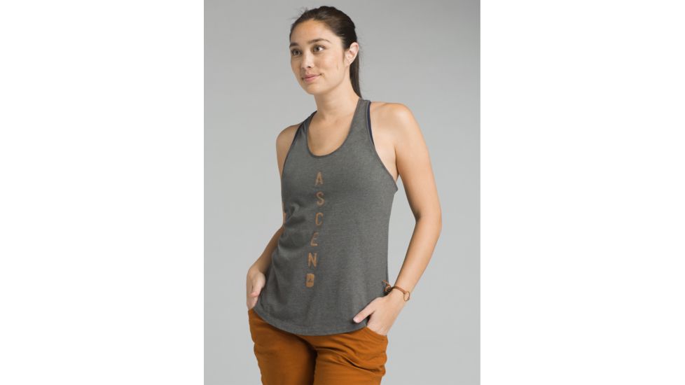 prAna Graphic Tank - Women's, Charcoal Heather, Large, W11170152-CCHT-L