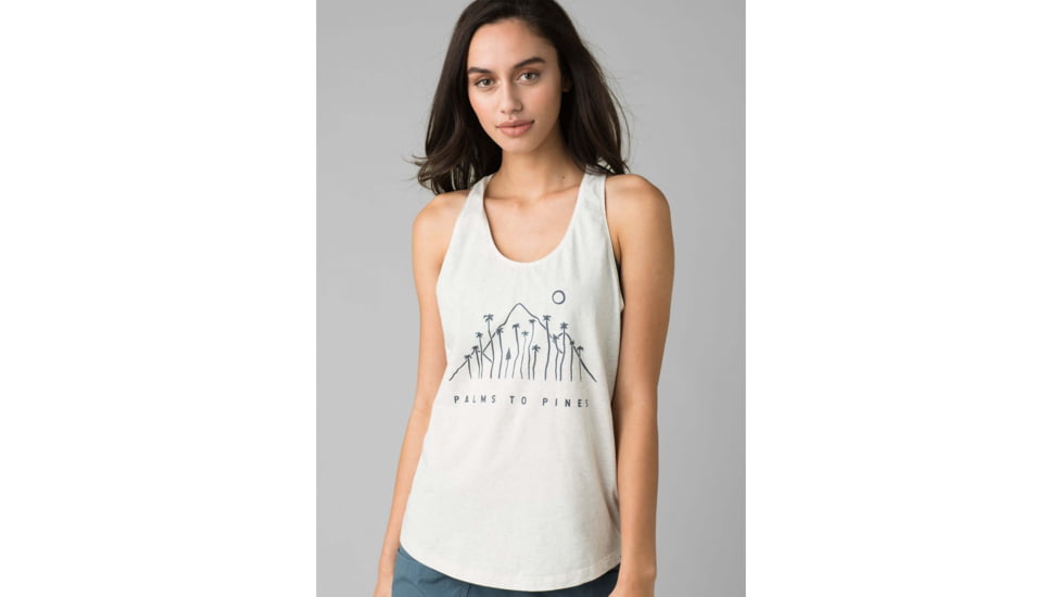 prAna Graphic Tank - Womens, White Palms, Medium, W11170152-WTPM-M