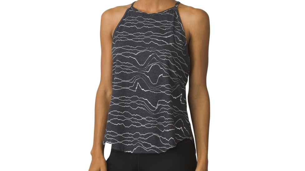 prAna Graphic You Tank Womens, Black Tidepool, Small, W11180718-BKTP-S