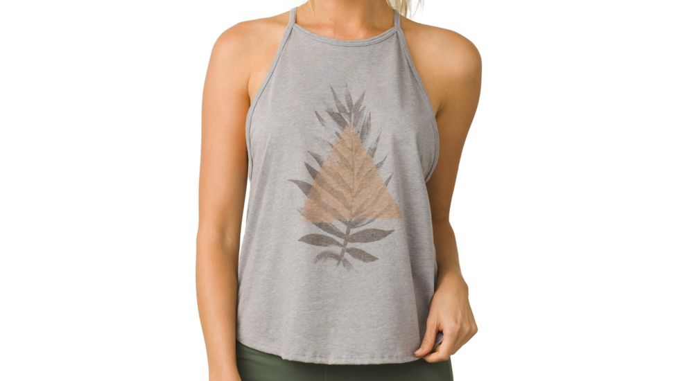 prAna Graphic You Tank Womens, Nature Up Heather Grey, Small, W11180718-NUHG-S