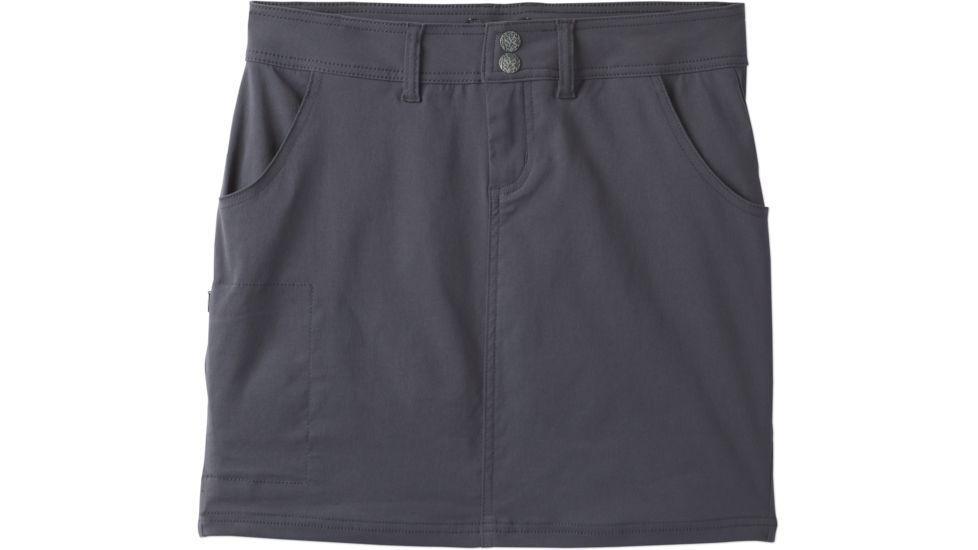 prAna Halle Skort - Womens, Coal, 2 inch, W31170125-Coal-2