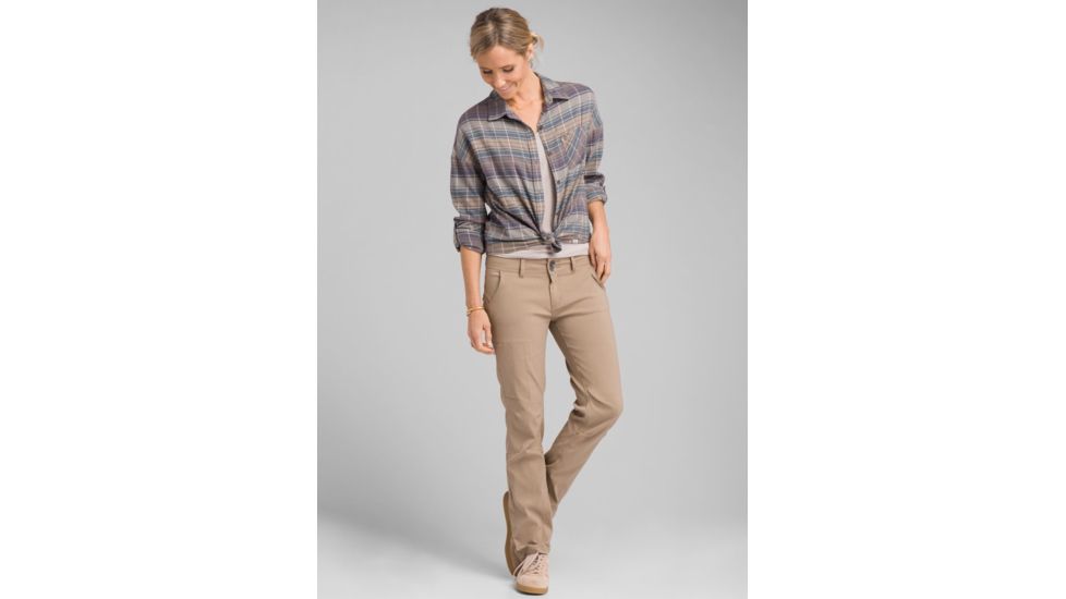 prAna Halle Straight Pant, Dark Khaki, 0, Regular Inseam, W4119RG23 -293-0