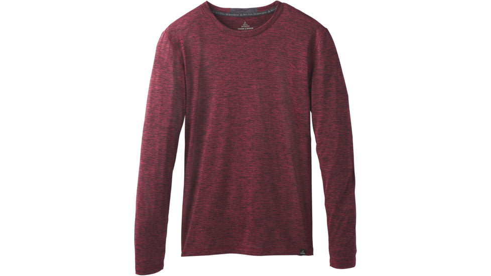 prAna Hardesty Long Sleeve Tee - Men's-Nocturnal Red-Medium