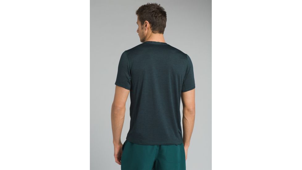 prAna Hardesty Short Sleeve T-Shirt - Mens, Highland Green Stripe, Large, M11170402-HGST-L