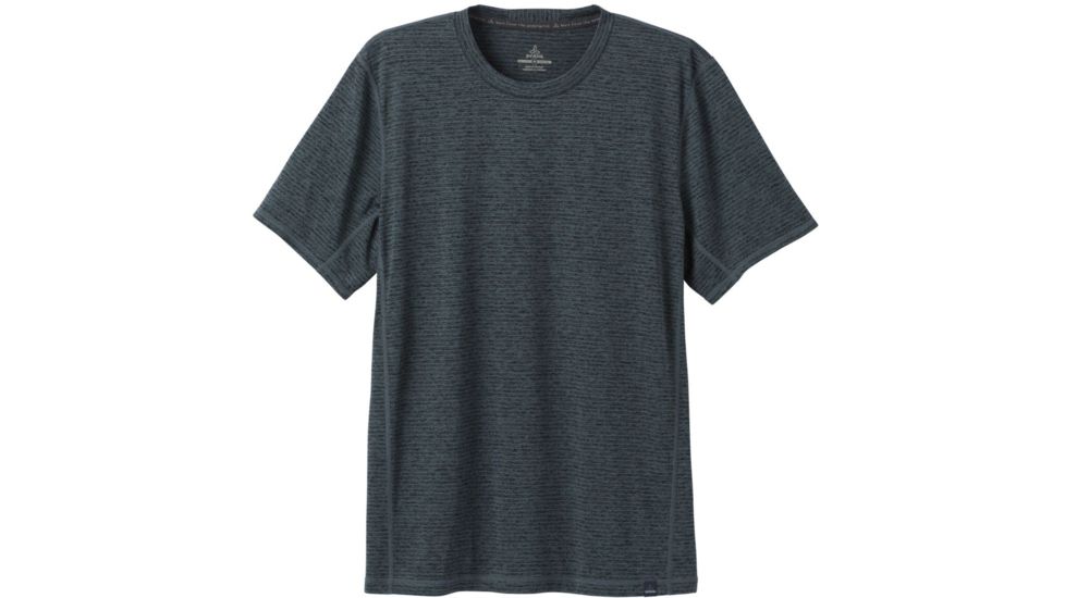 prAna Hardesty T-Shirt - Mens, Grey Blue Stripe, Medium, M11170402-GBST-M