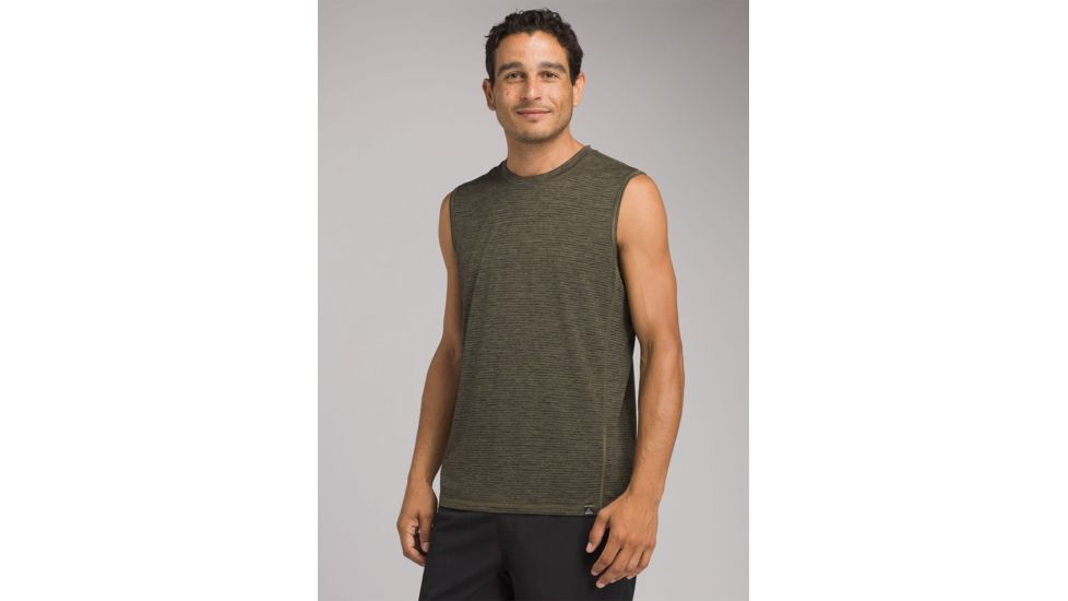 prAna Hardesty Tank - Mens, Cargo Stripe, Small, M11170401 -357-S