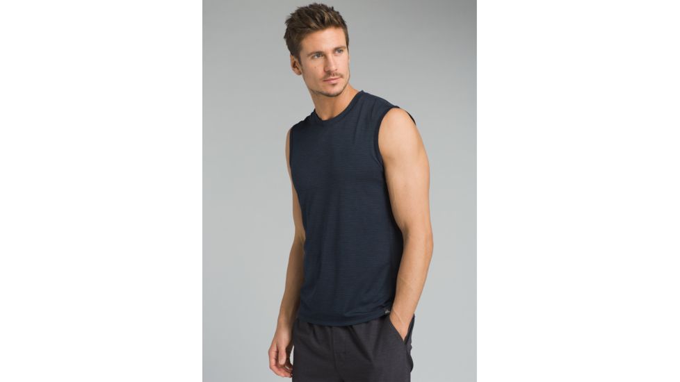 prAna Hardesty Tank Top - Men's, Black Stripe, Large, M11170401-BKST-L