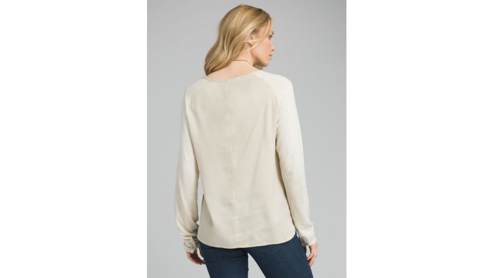 prAna Hensley Long Sleeve T-Shirt - Womens, Bone, X-Large, W23180532-BON-XL