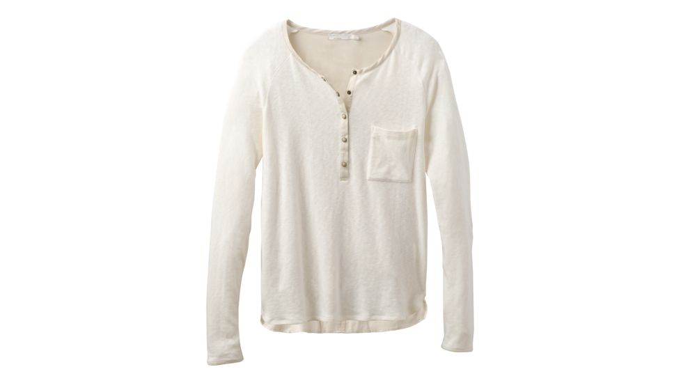 prAna Hensley Long Sleeve T-Shirt - Womens, Bone, X-Large, W23180532-BON-XL