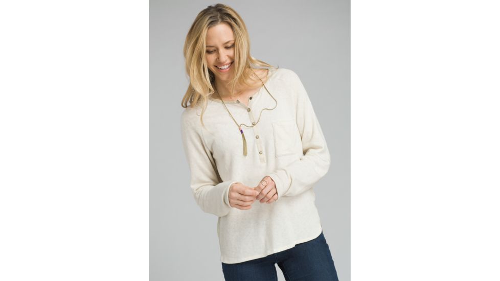 prAna Hensley Long Sleeve T-Shirt - Women's, Bone, X-Large, W23180532-BON-XL