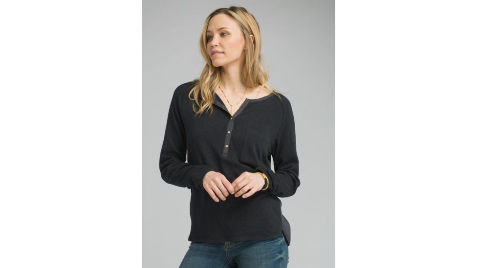 prAna Hensley Long Sleeve T-Shirt - Women's, Charcoal, XSmall, W23180532-CHR-XS