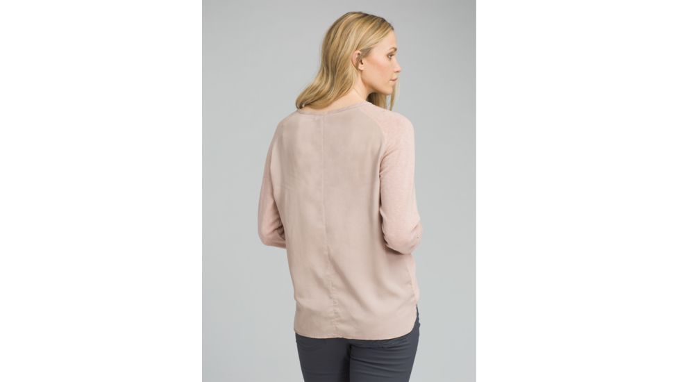 prAna Hensley Long Sleeve T-Shirt - Womens, Khaki Rose, X-Large, W23180532-KHRO-XL