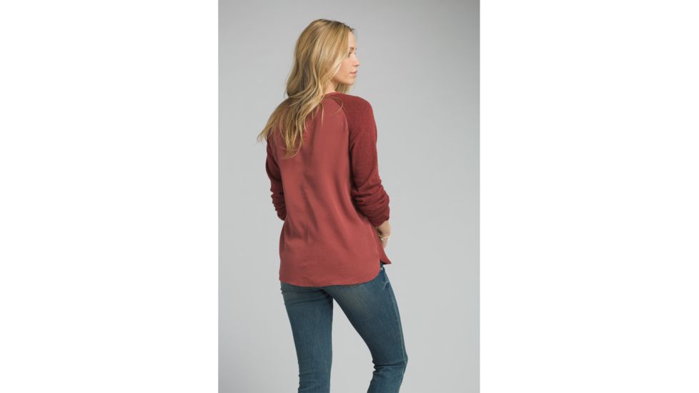 prAna Hensley Long Sleeve T-Shirt - Womens, Mulled Wine, XSmall, W23180532-MUWI-XS