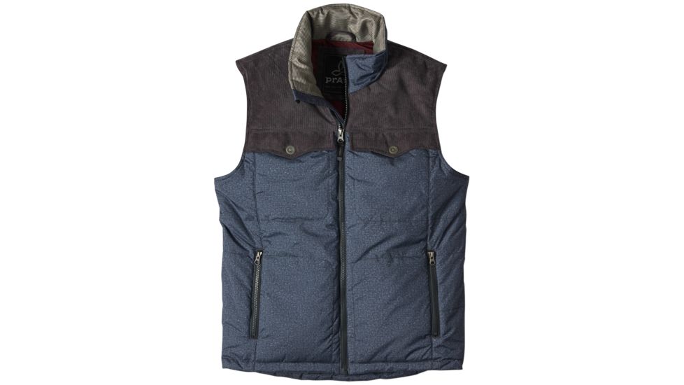 prAna Hoffman Vest - Men's-Charcoal Print-Large