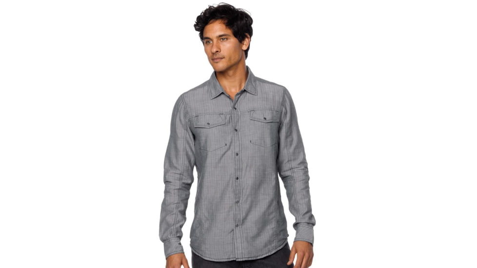 prAna Hollis Slim Shirt - Men's-Pewter-Large