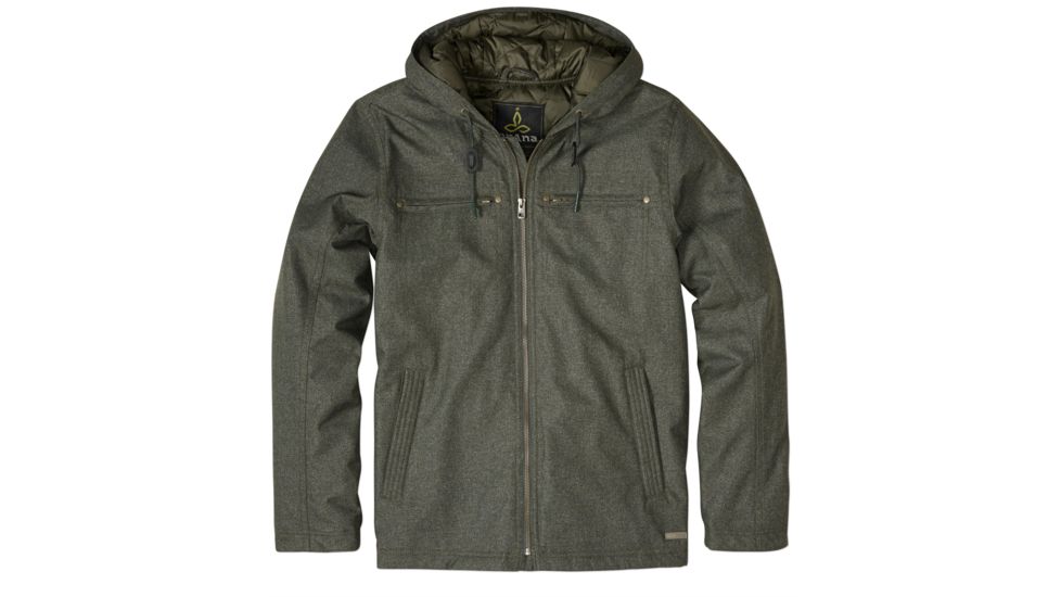 prAna Holmes Jacket - Men's-Dark Olive Heather-Medium