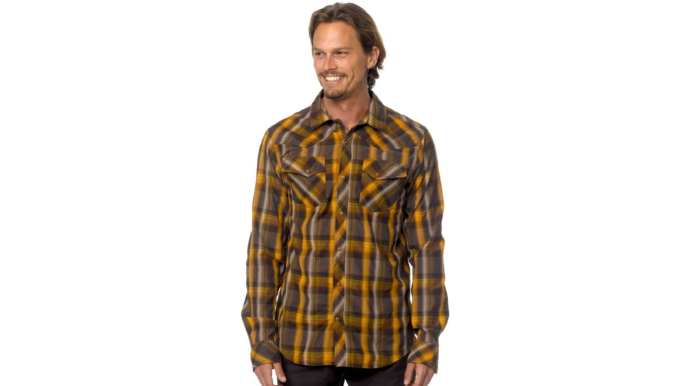 prAna Holstad Long Sleeve Shirt - Men's-Brown-X-Large